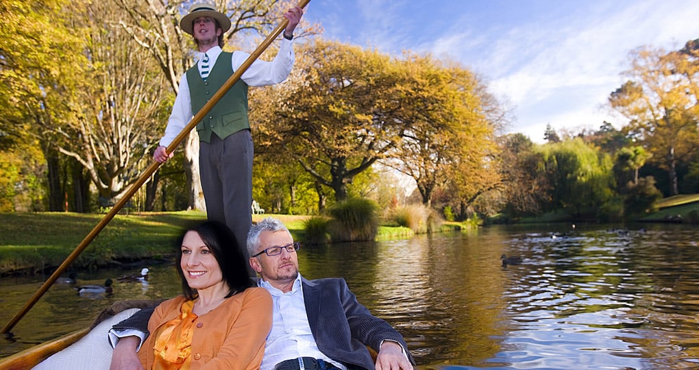 Punting on the Avon River - one activity that should be included on all New Zealand tours Punting on the Avon River - one activity that should be included on all New Zealand tours