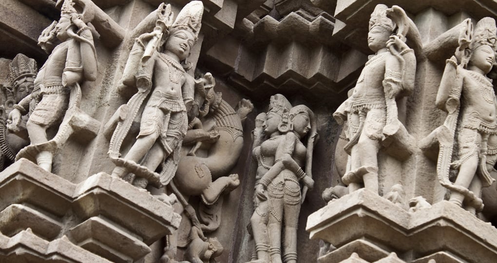 Detail of carving on a temple