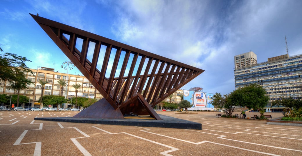 The Holocaust monument at Rabin Square is a must visit on all Tel Aviv tours. The Holocaust monument at Rabin Square is a must visit on all Tel Aviv tours.