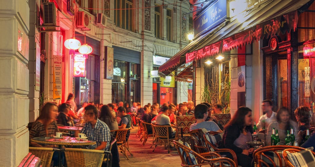 Enjoy the night scene in the 'old town' - always a popular spot on all Bucharest tours. Enjoy the night scene in the 'old town' - always a popular spot on all Bucharest tours.