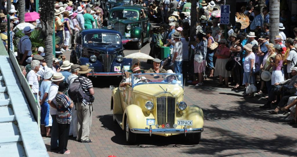 Old cars come out in mass during a parade in Napier Old cars come out in mass during a parade in Napier