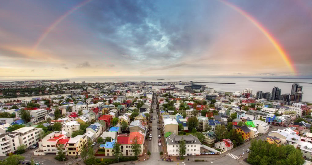 Rainbow over Reykjavik Rainbow over Reykjavik