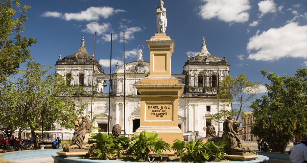 Maximo Jerez Fountain in Ruben Dario Park Maximo Jerez Fountain in Ruben Dario Park