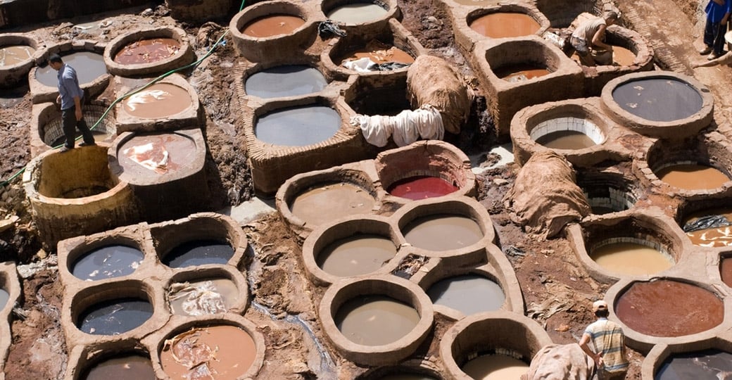 The tanneries date back at least nine centuries The tanneries date back at least nine centuries