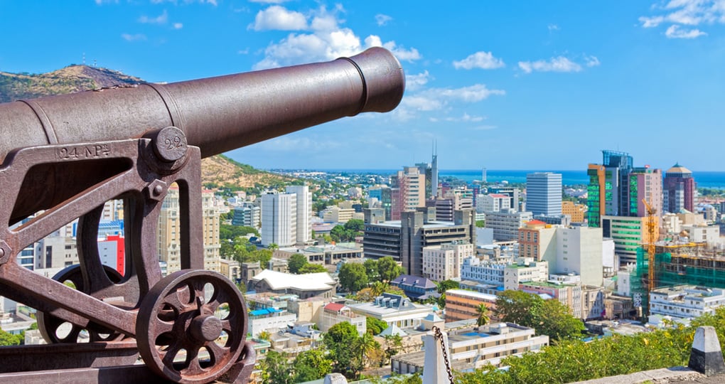 An old cannon overlooking Port Louis - a great photo opportunity on all Port Louis tours. An old cannon overlooking Port Louis - a great photo opportunity on all Port Louis tours.