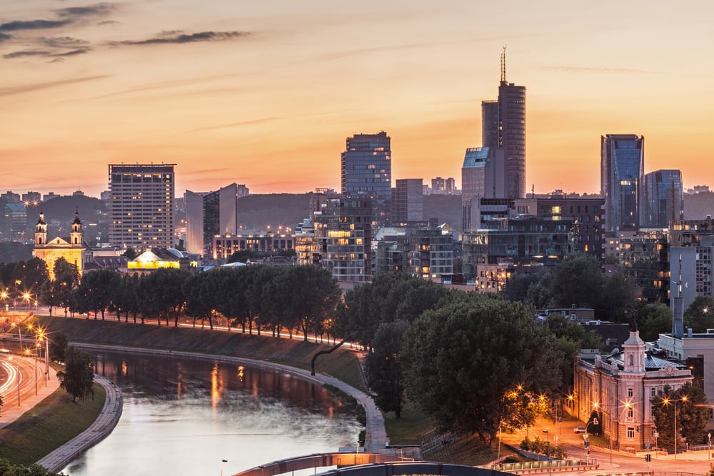 The financial district of Vilnius
