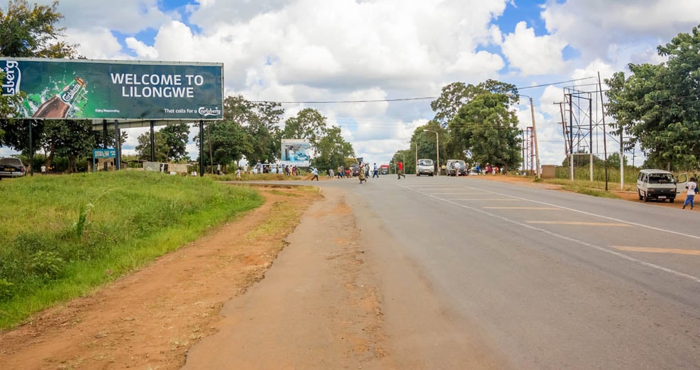 Welcome sign on the road to Lilongwe Welcome sign on the road to Lilongwe