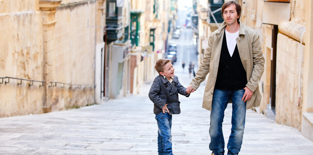 Young Father and Son