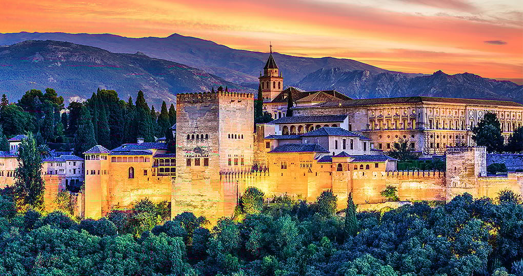 Visit a piece of history at The Alhambra of Granada, one of the best-preserved Islamic palaces remaining
