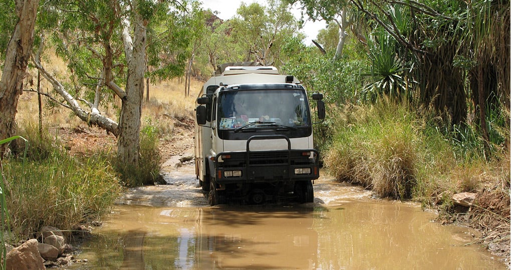The nearest town is Kununurra approximately 250 km north
