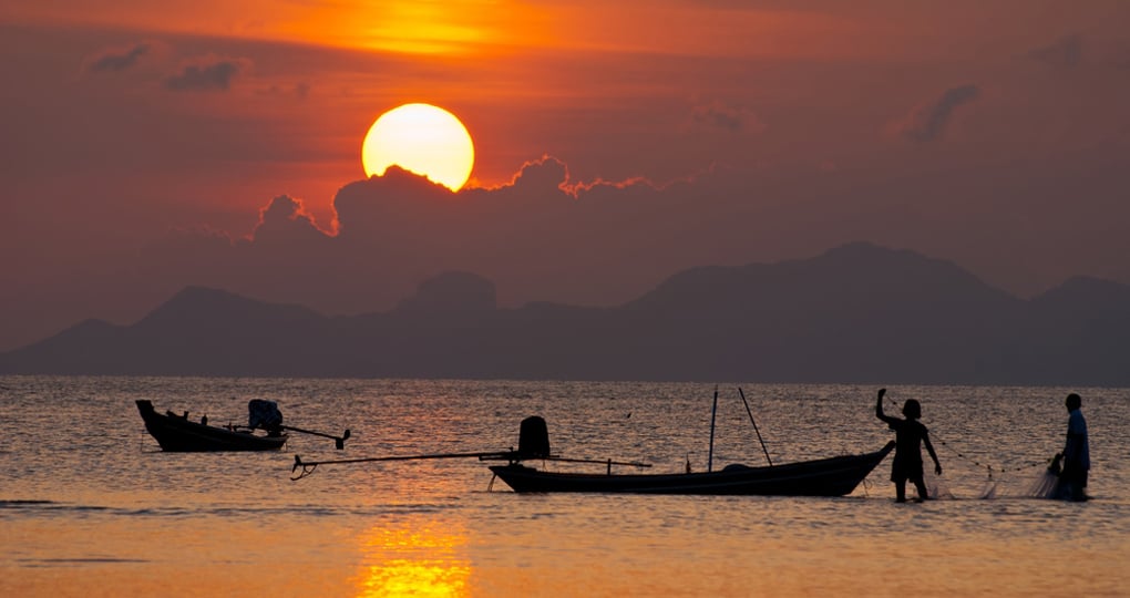 An island sunset An island sunset