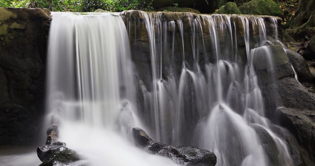 A beautiful waterfall in the jungles of Koh Samui A beautiful waterfall in the jungles of Koh Samui