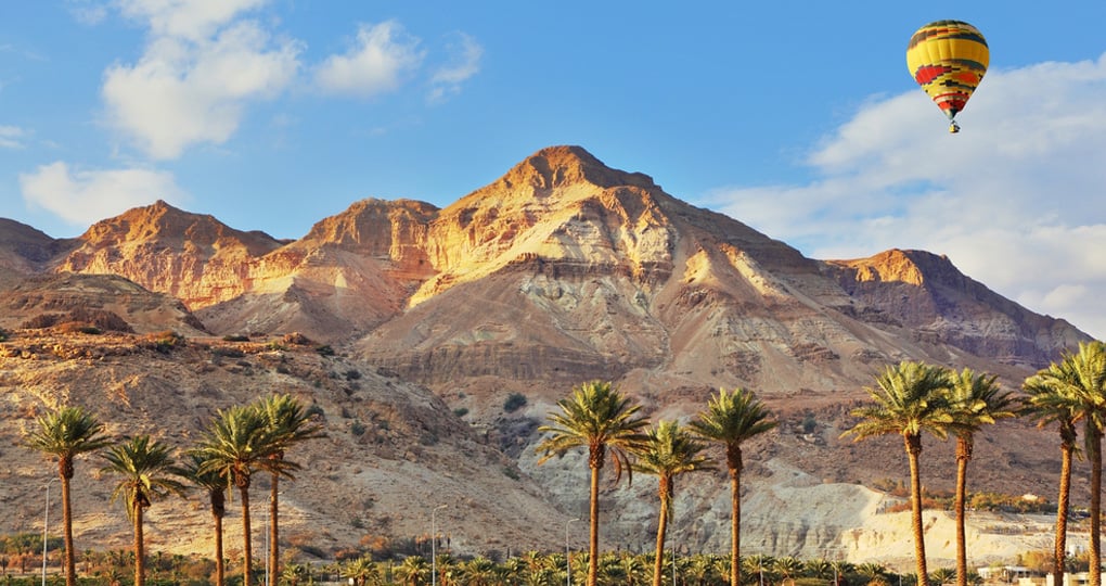 Beautiful bright balloons near the Dead Sea Beautiful bright balloons near the Dead Sea