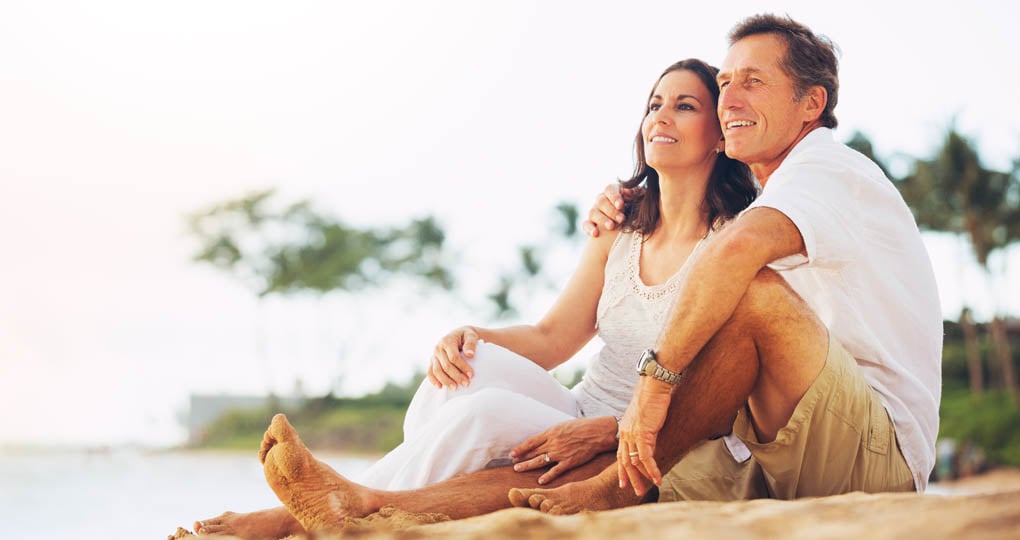Enjoying amazing sunsets on the beach when you book your trip to Bora Bora.