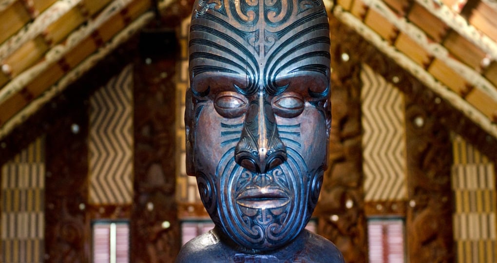 Maori meeting house near the treaty house in Waitangi is a great photo opportunity on your New Zealand vacation. Maori meeting house near the treaty house in Waitangi is a great photo opportunity on your New Zealand vacation.