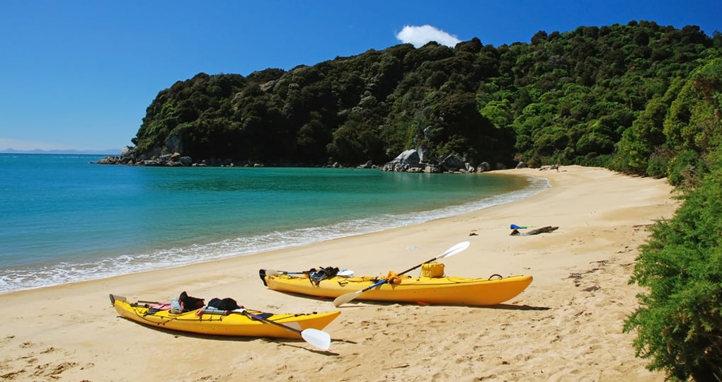 Kayaking in Abel Tasman National Park is a great inclusion on all New Zealand vacations. Kayaking in Abel Tasman National Park is a great inclusion on all New Zealand vacations.