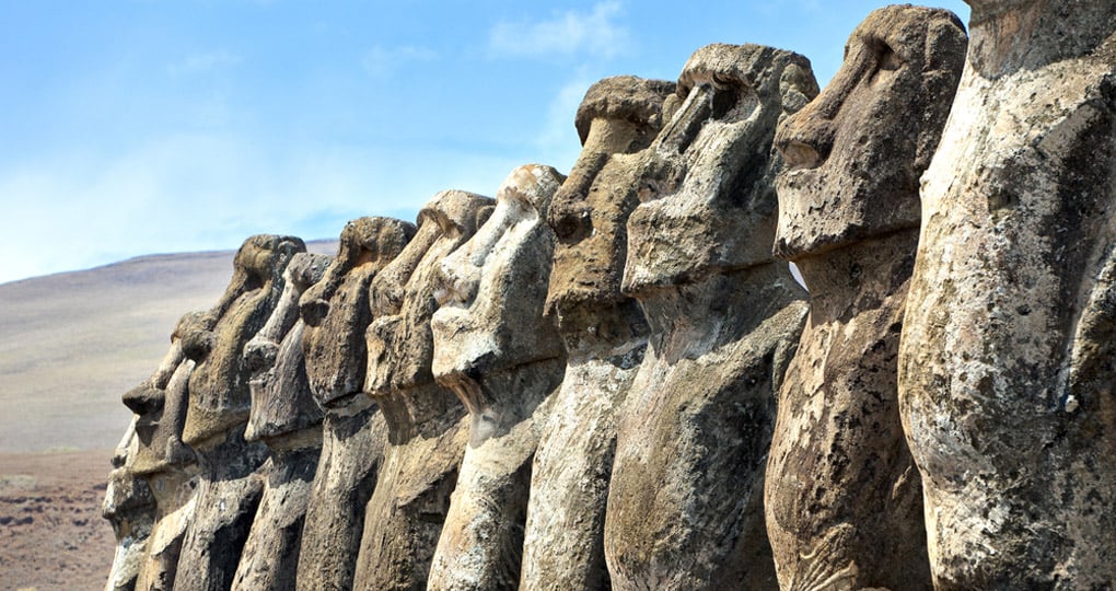 Rapa Nui (Easter Island) heads, Moai, on Rapa Nui (Easter Island) is a must visit on your Chile vacation