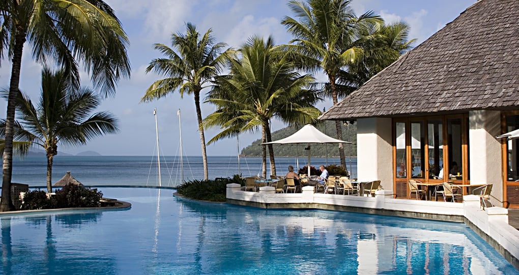 Swim-up bar in the tropical Whitsundays Swim-up bar in the tropical Whitsundays