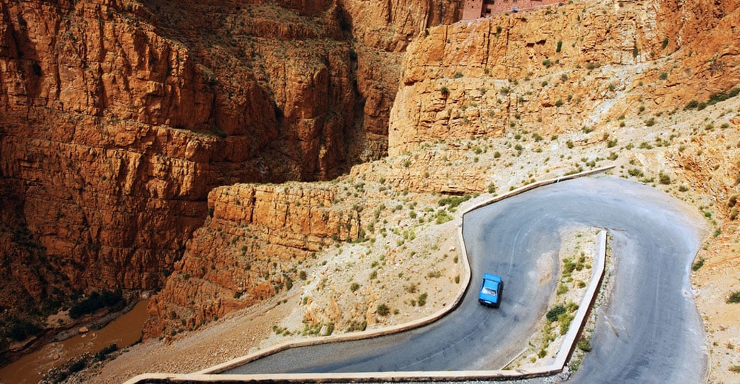 Experience the winding roads in Dades Valley while on Atlas Mountain tours.
