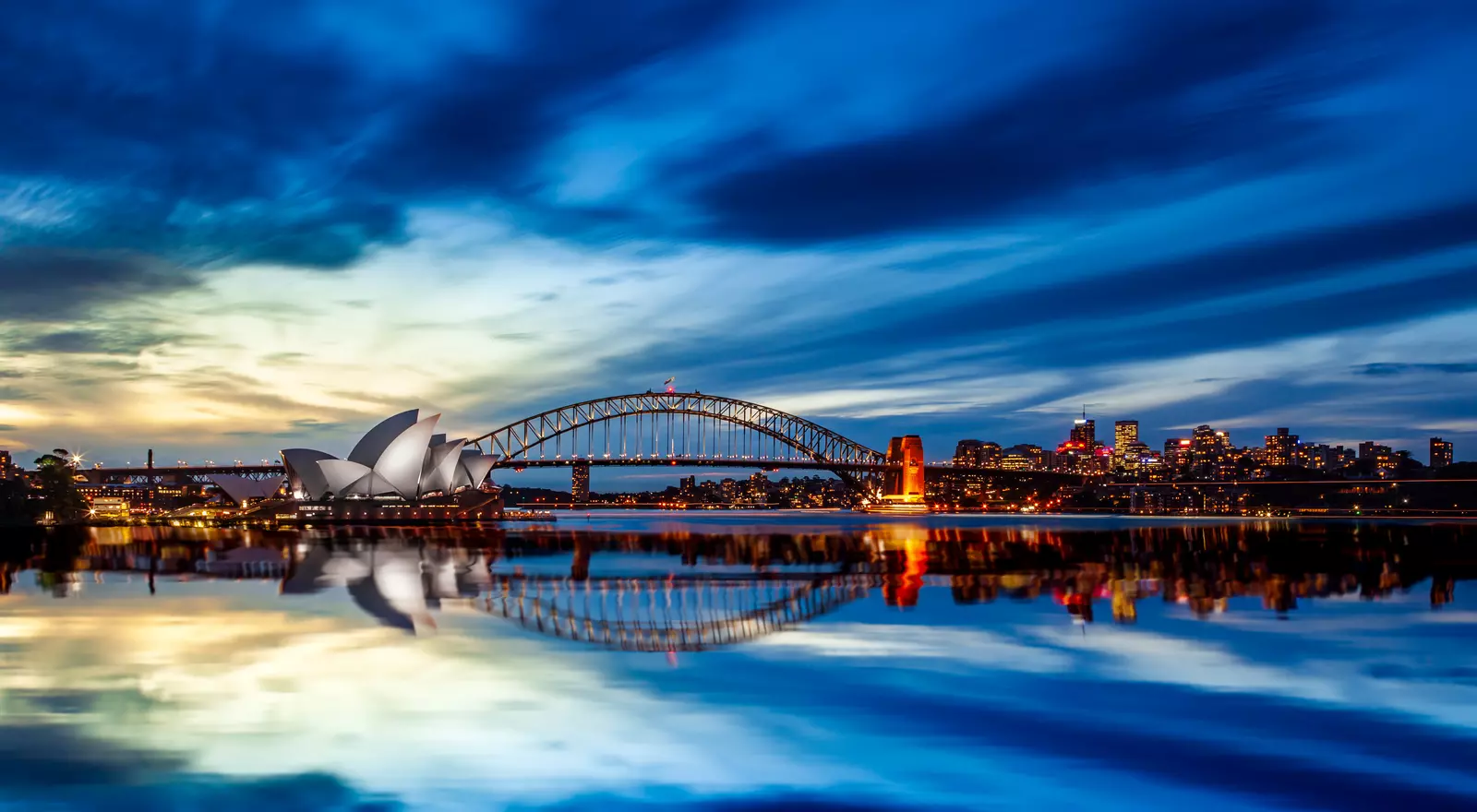 Sydney harbour at night