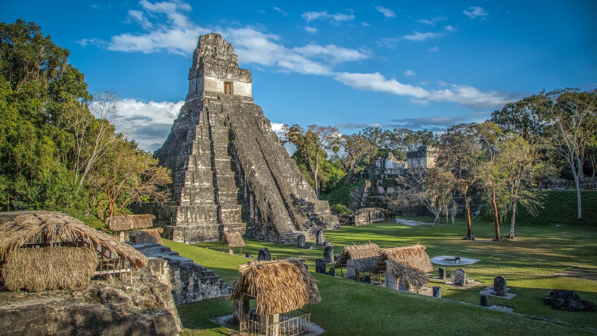 Temple of the Jaguar Tikal Temple I located at Tikal, one of the largest cities and archaeological sites of the pre-Columbian Maya civilization in Mesoamerica