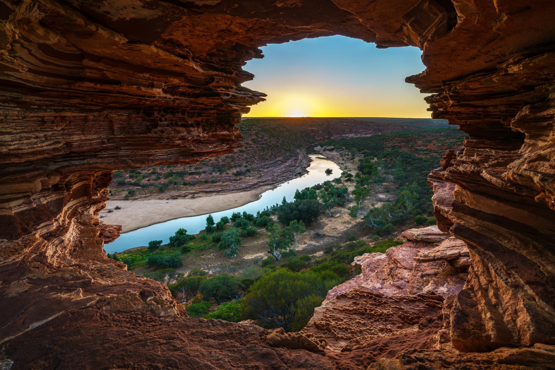 Kalbarri National Park Sunrise at natures window in Kalbarri National Park, Western Australia