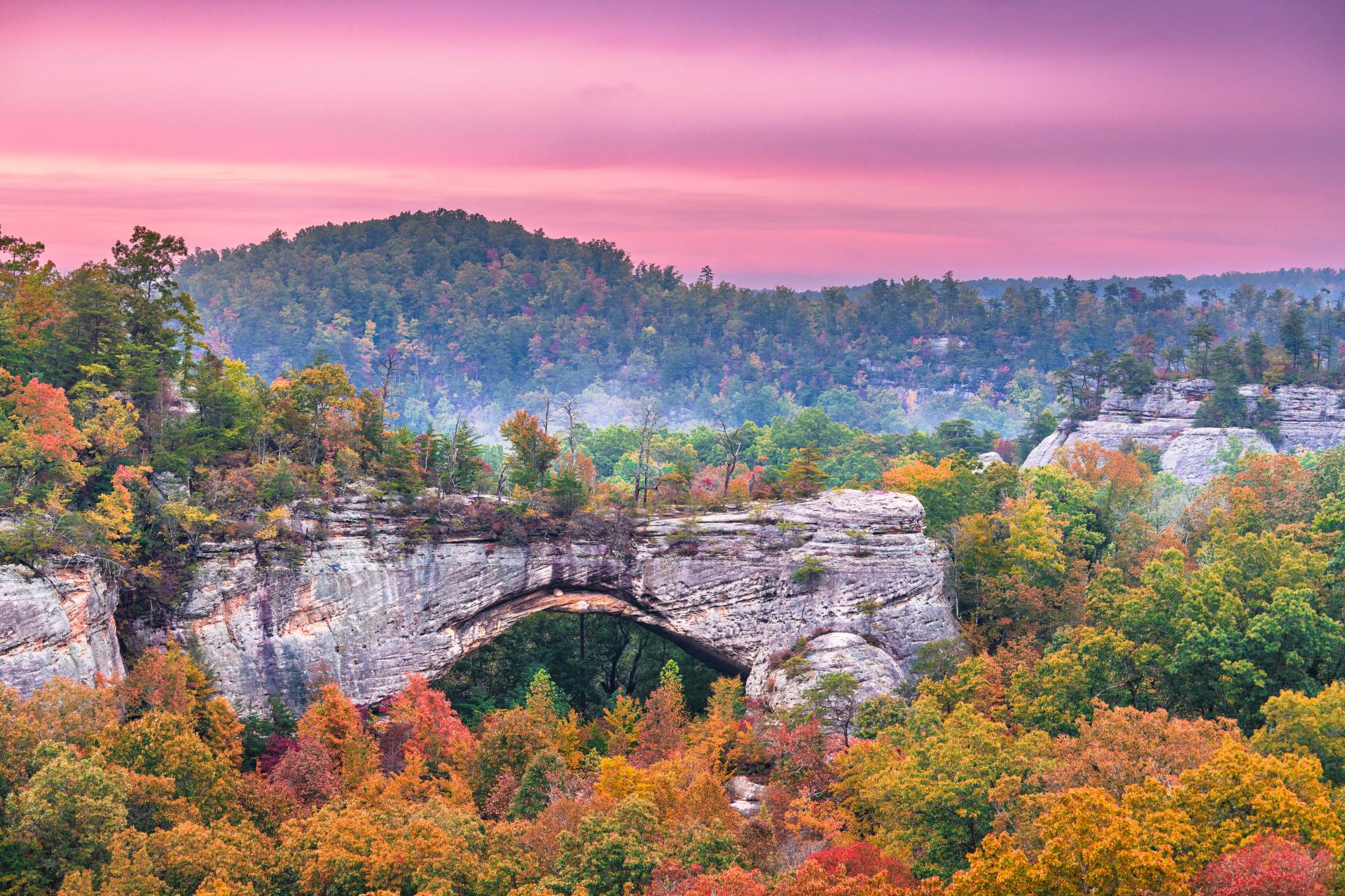 Daniel Boone National Forest, Kenucky, USA at the Natural Arch