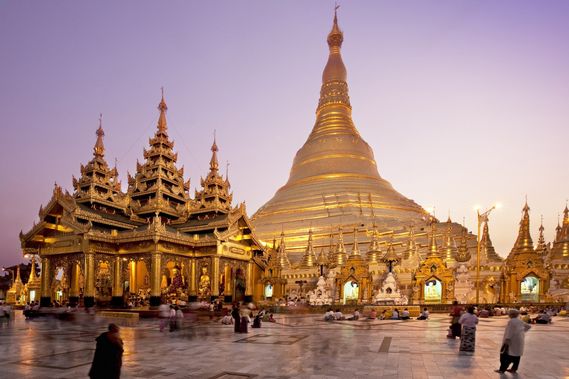  View of the 2,500 year old Shwedagon Pagoda. It is the oldest historical pagoda in the world