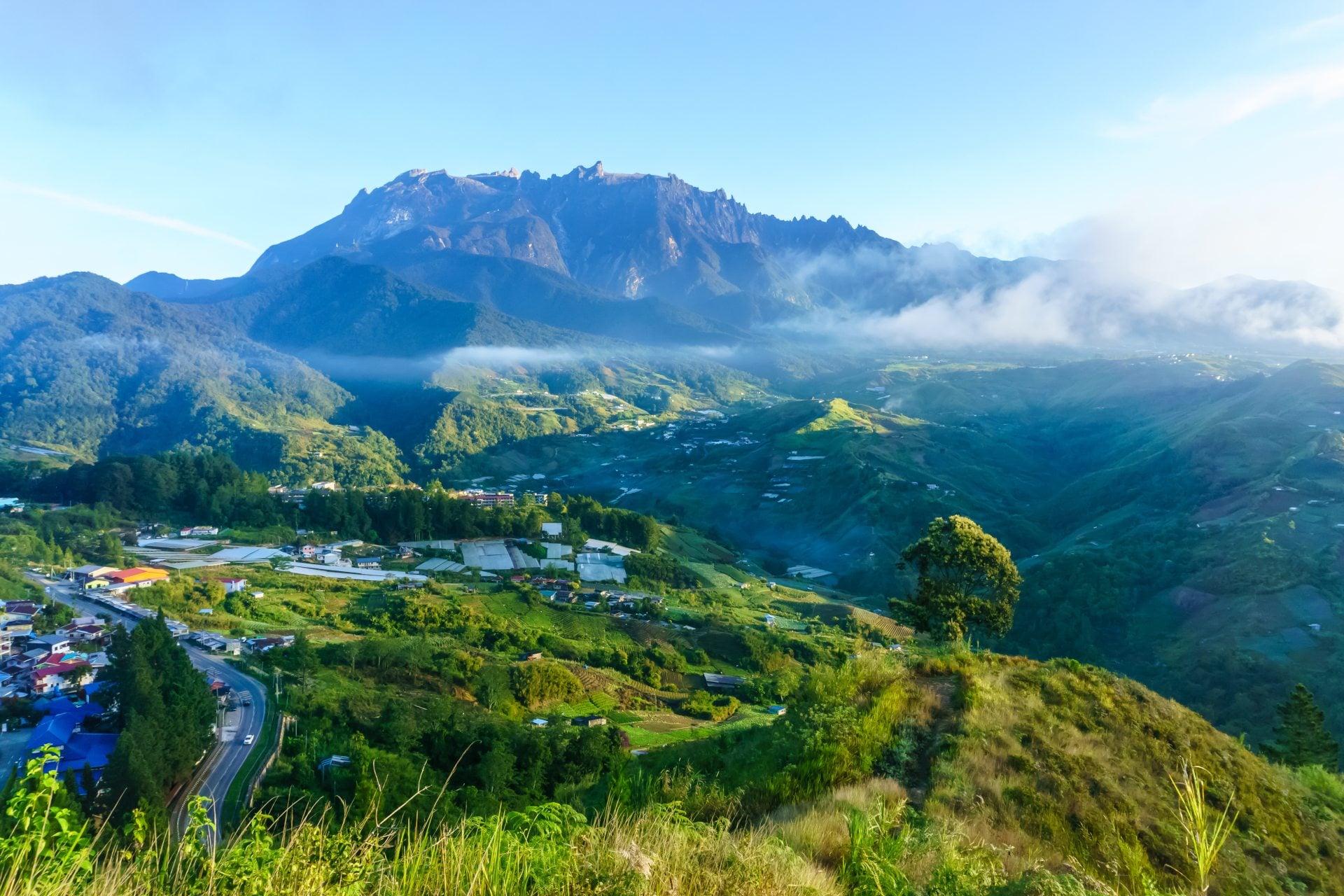 View from Cristall Hill of the famous mountain