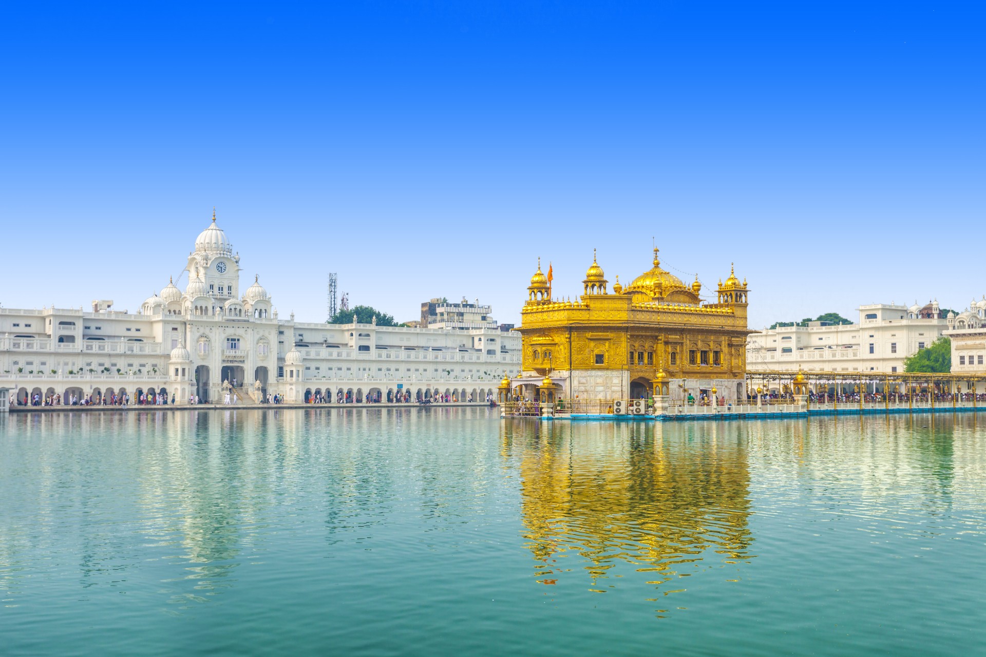 The Golden Temple (Harmandir Sahib), is the most significant shrine of the Sikhs and one of the oldest Sikh Gurudwaras