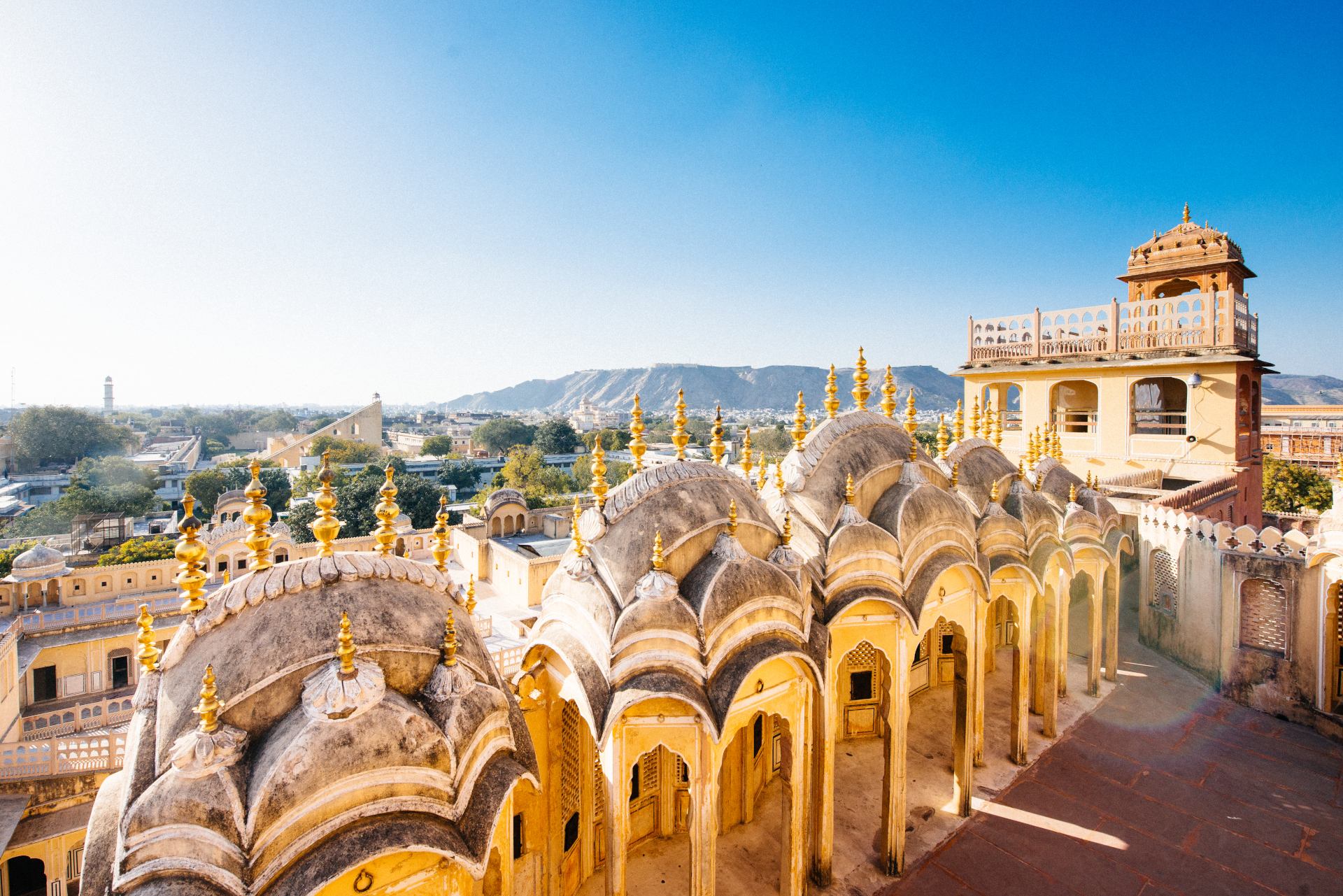 View from the roof of Hawa Mahal or The Palace of the Winds View, built-in 1799