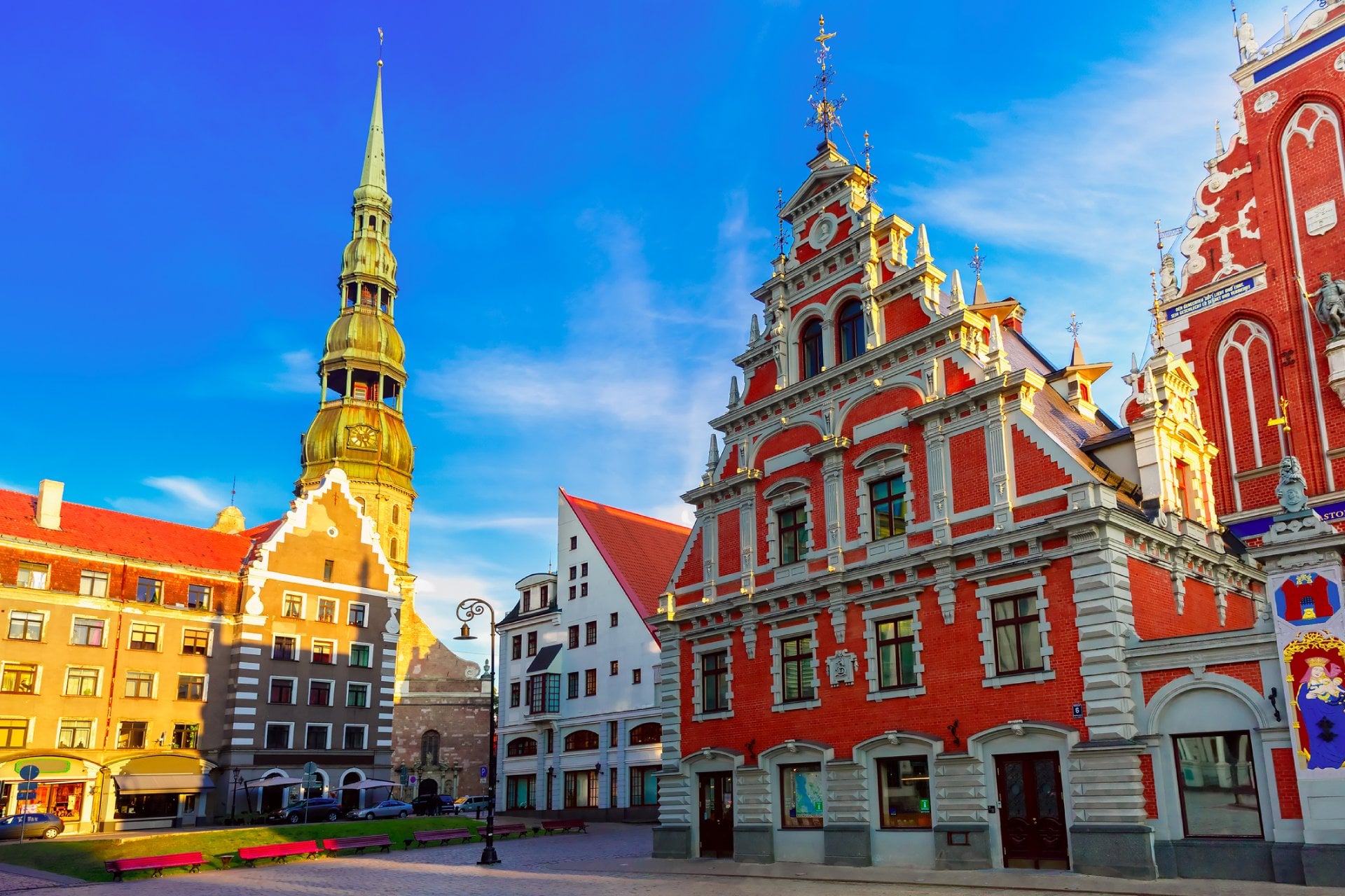City Hall Square in the Old Town of Riga