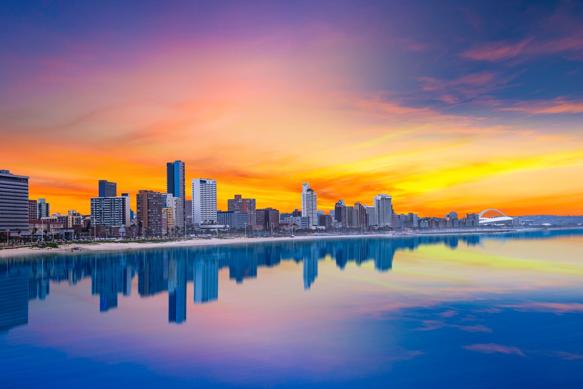 Durban city beachfront skyline - South Africa
