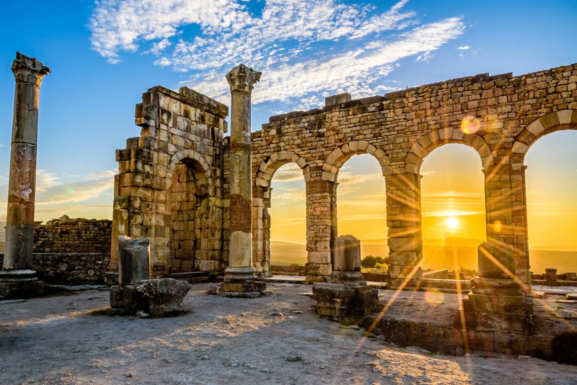 Volubilis is a partly excavated Berber city and commonly considered as the ancient capital of the kingdom of Mauretania