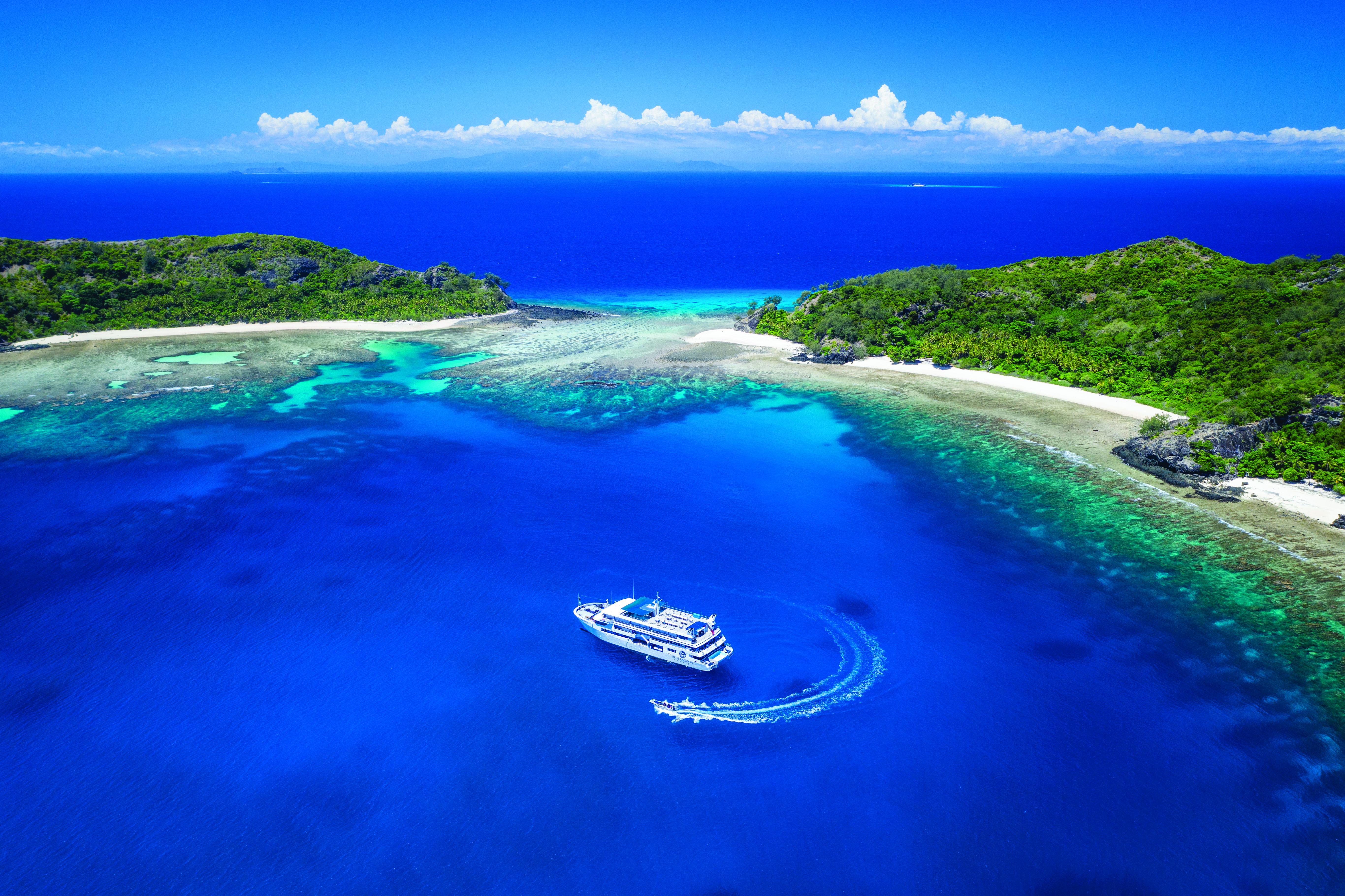 Cruise the blue waters