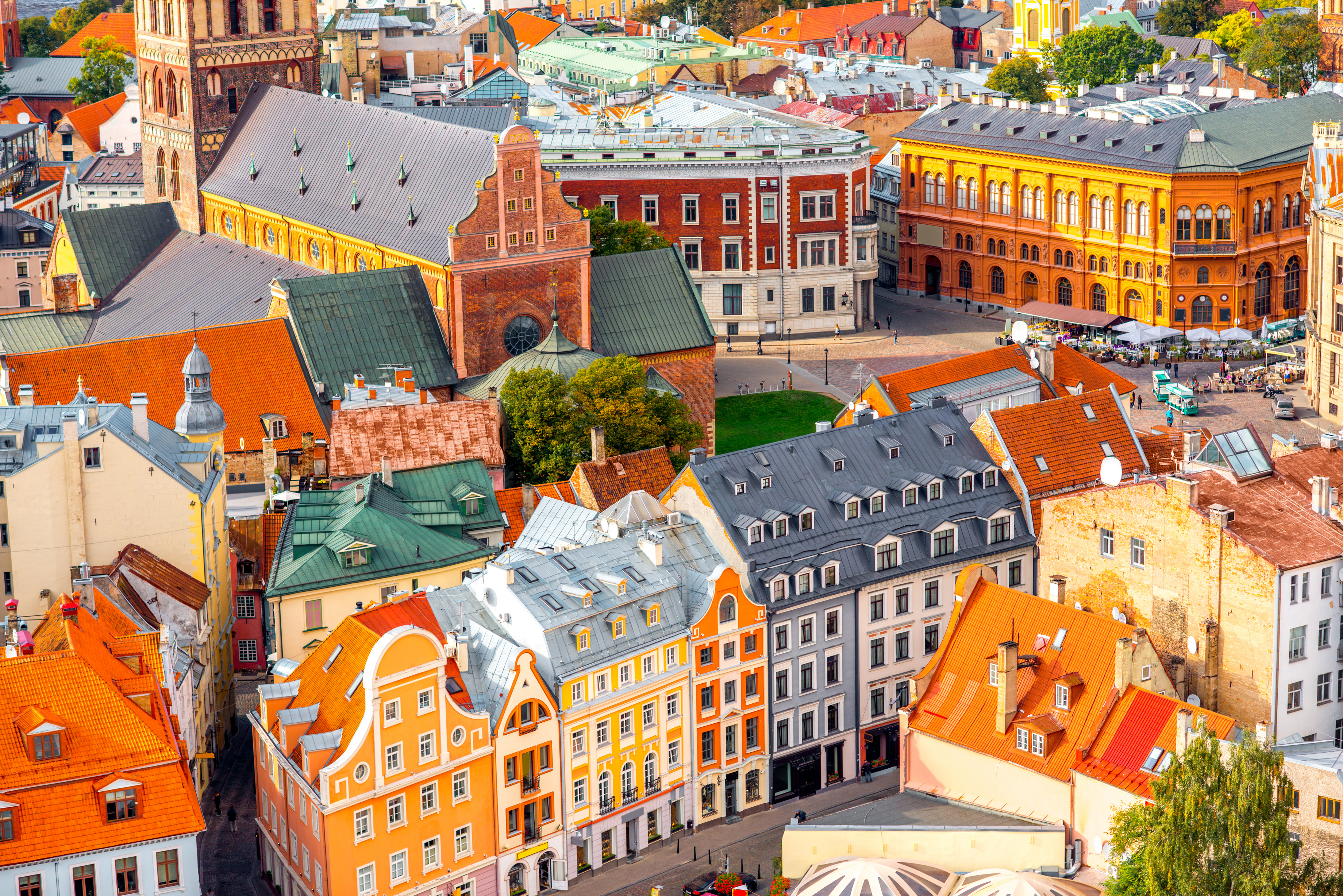 Colorful buildings of Old Town Riga