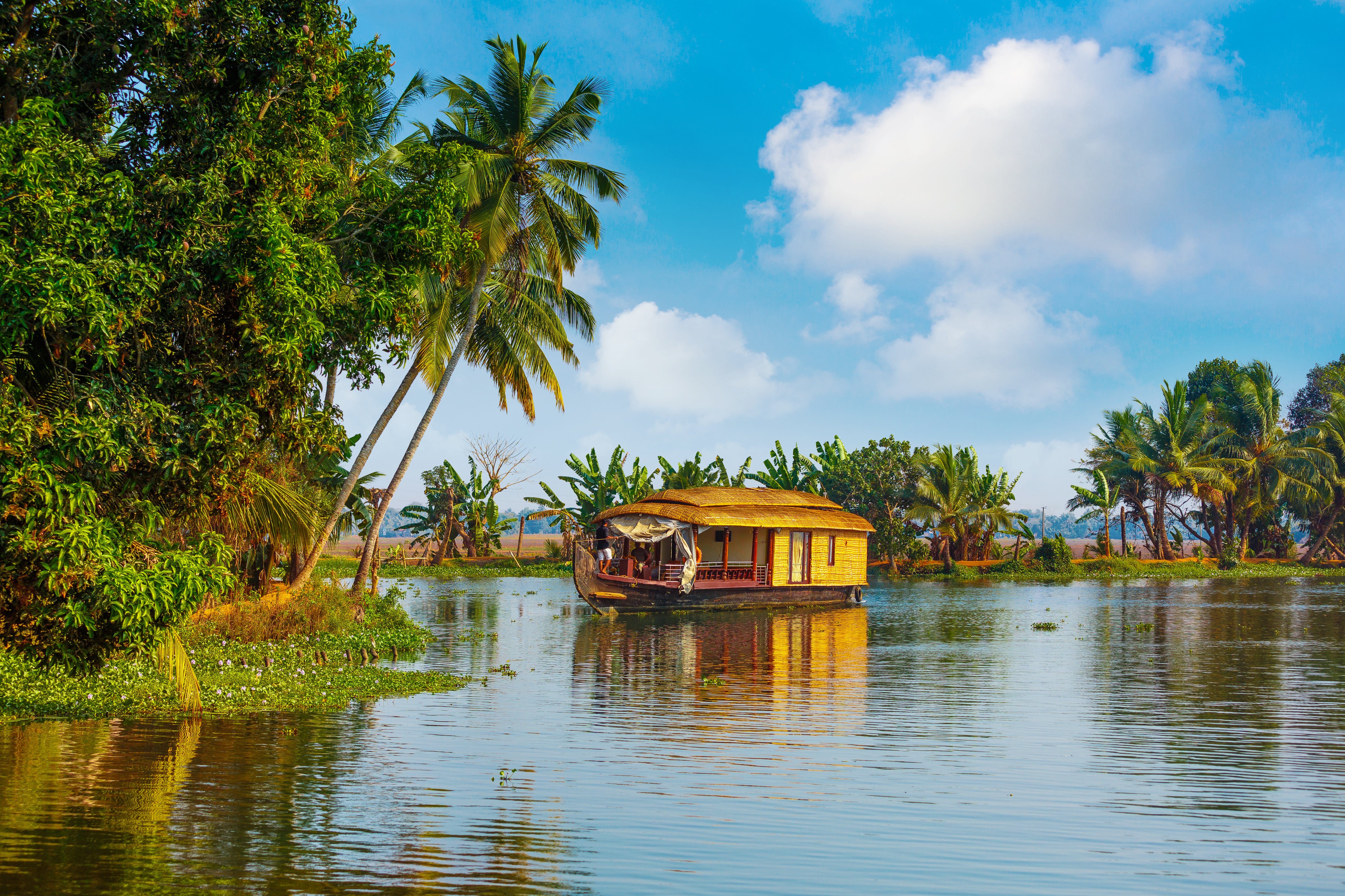 Houseboat on Kerala backwaters.