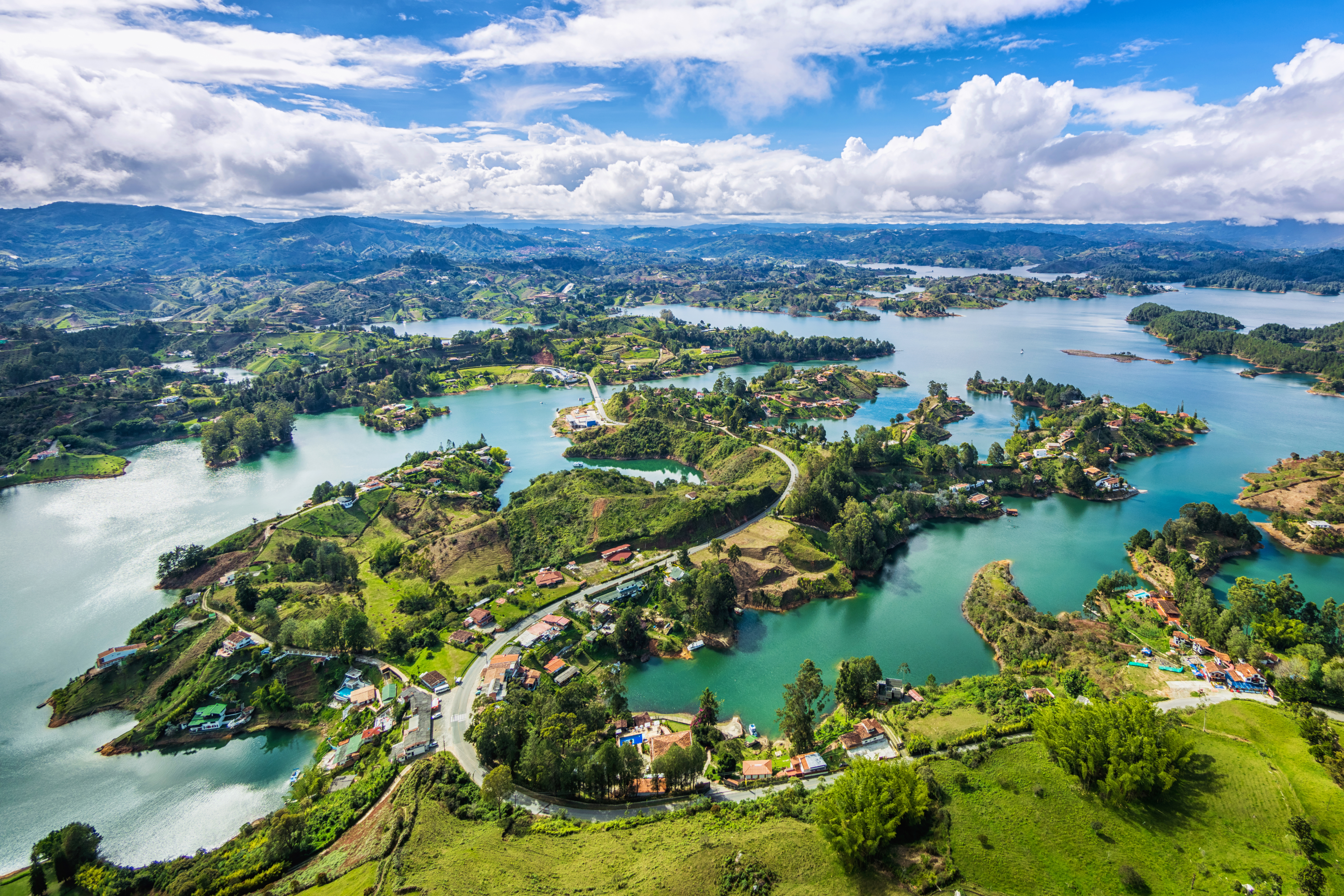Guatape Panoramic View from the Rock (La Piedra del Penol), Medellin, Colombia