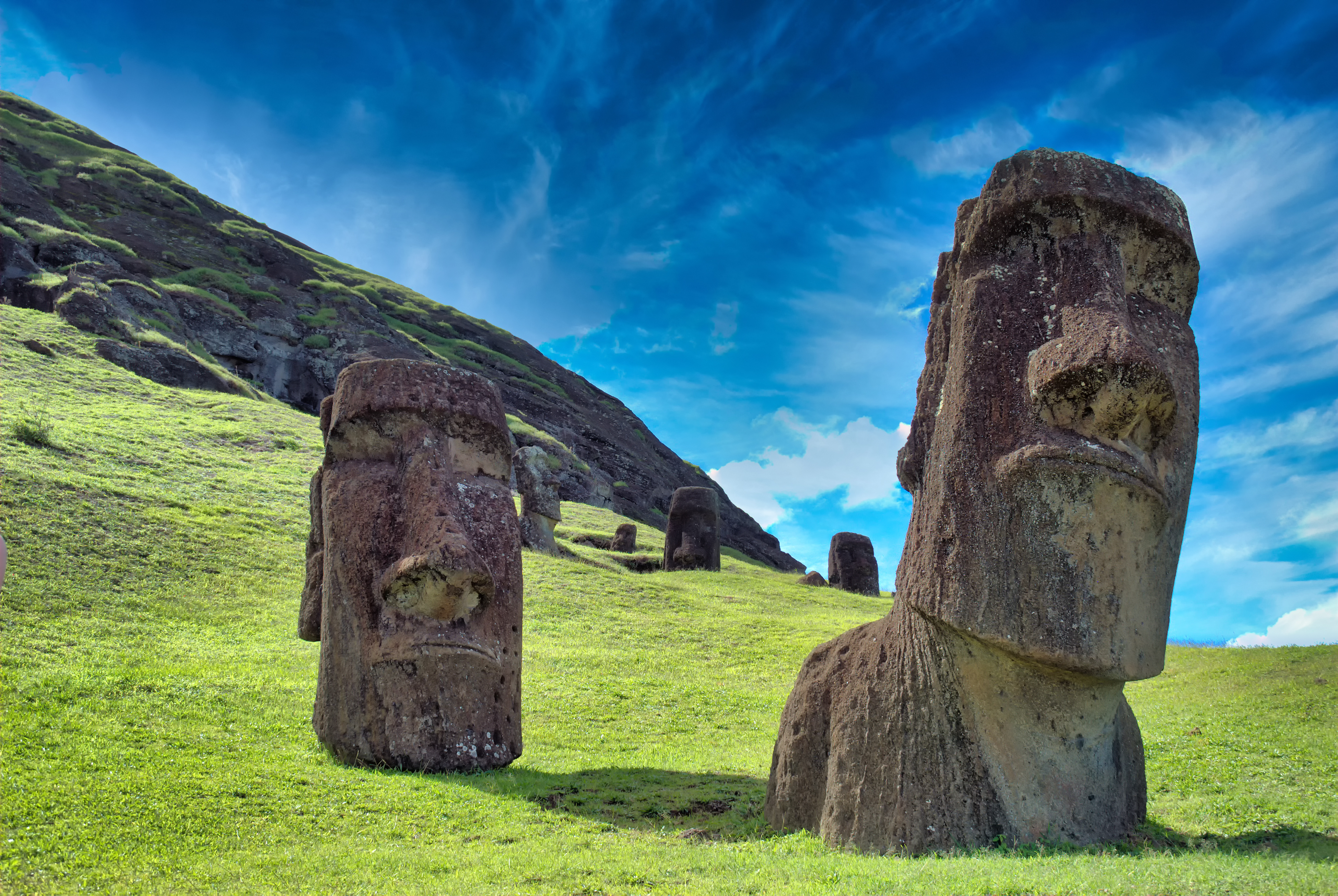 Moais in Rapa Nui National Park