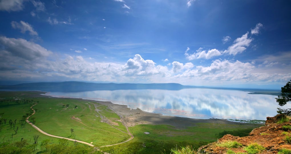 A peaceful view of Lake Nakuru A peaceful view of Lake Nakuru