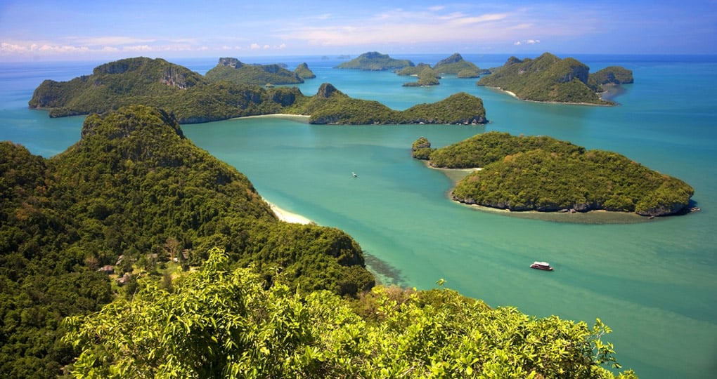 View of Angthong National Marine Park close to Koh Samui View of Angthong National Marine Park close to Koh Samui