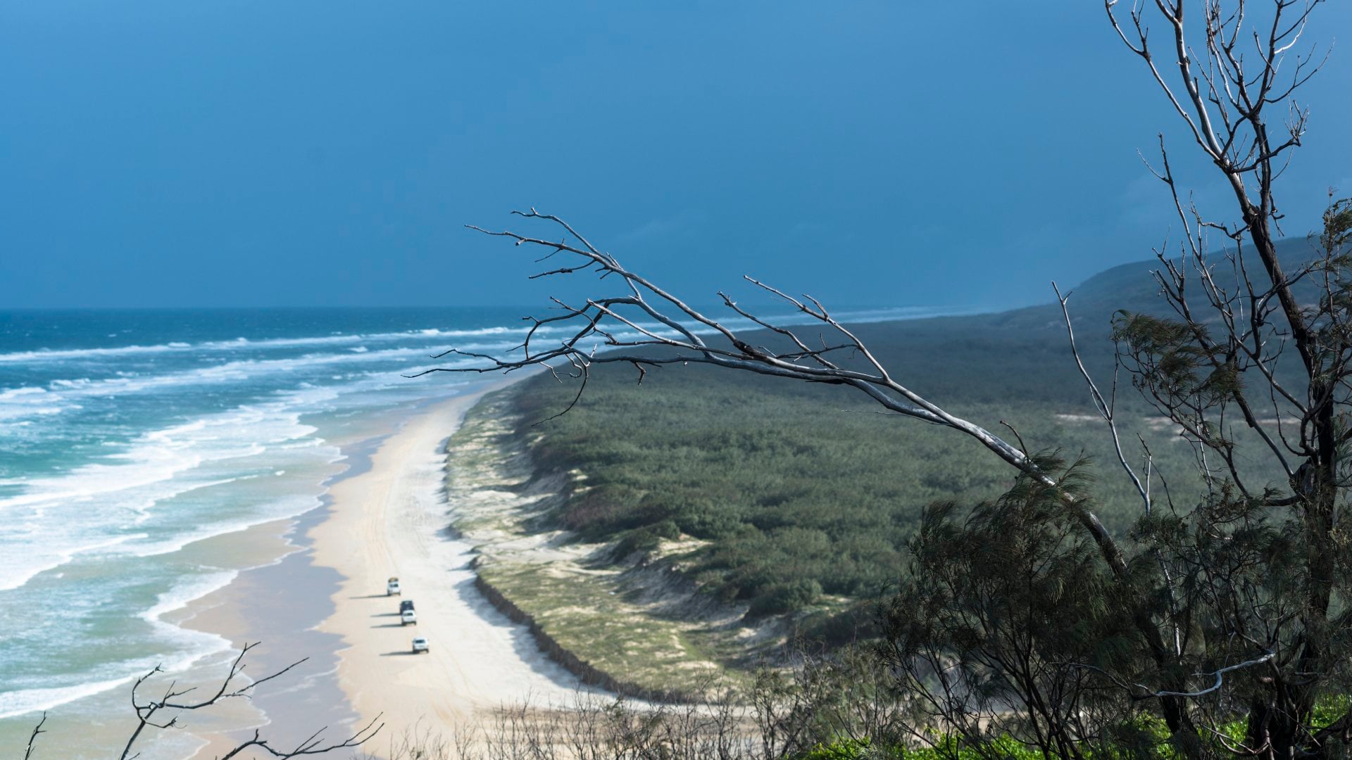 75 mile beach seen from Indian Head. Fraser Island, Queensland, Australia
