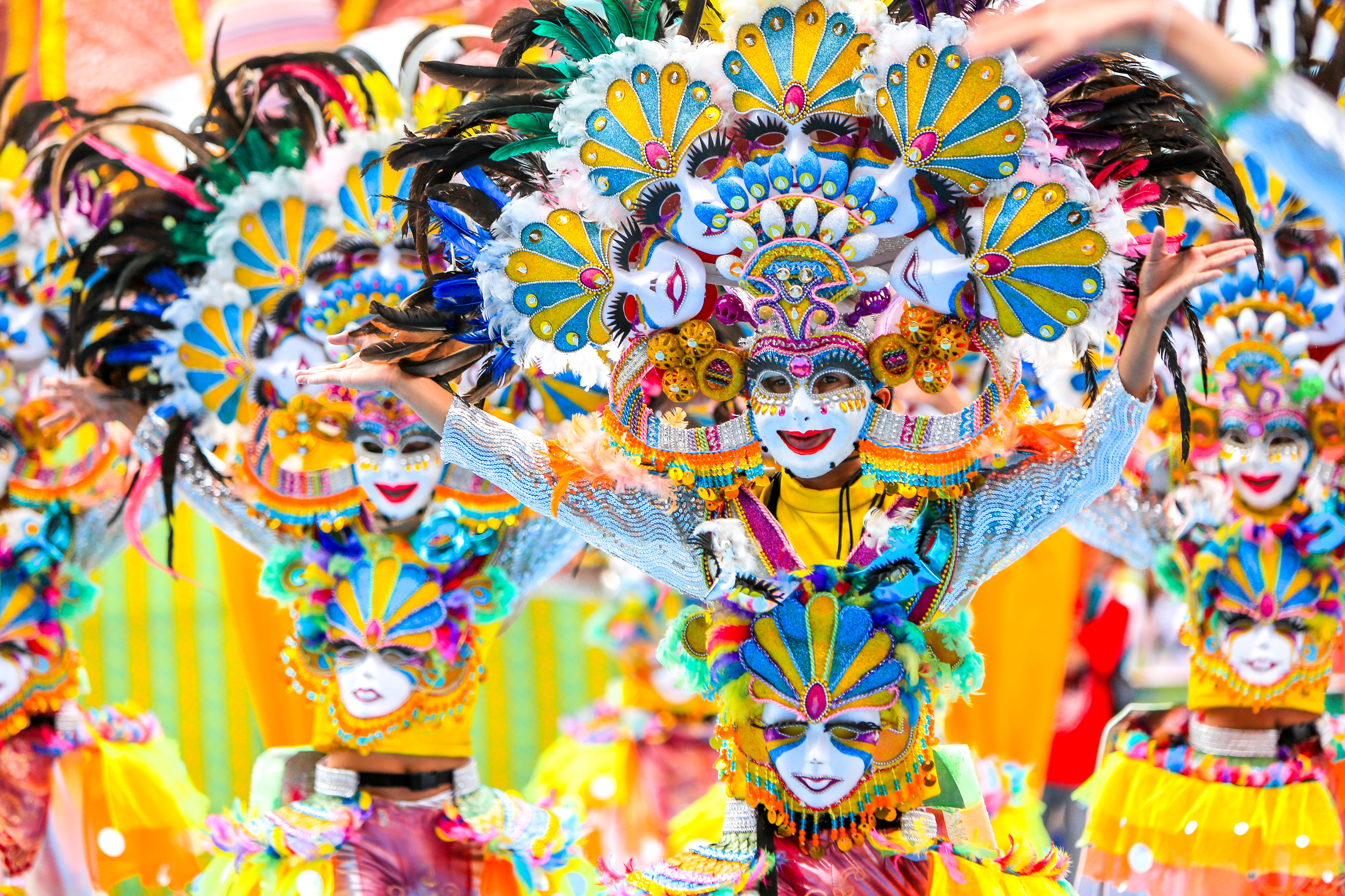 Colourful traditional costumes in Manila