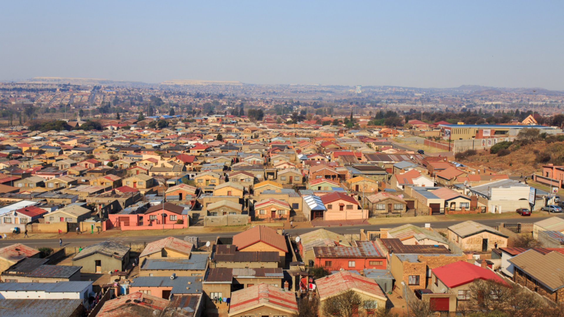 Aerial View of Soweto, South West Region of Johannesburg, South Africa