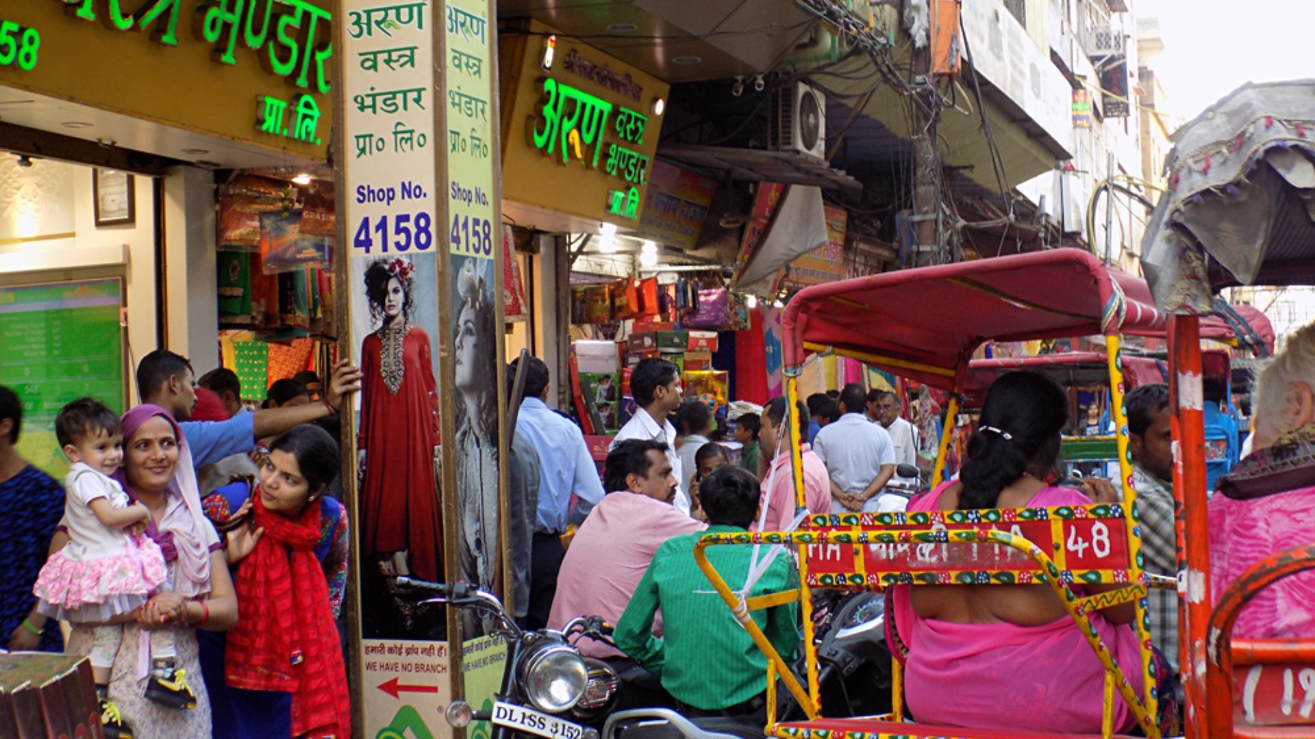 Anthony Saba - Busy and Colourful Streets of Chandni Chowk in Delhi, India
