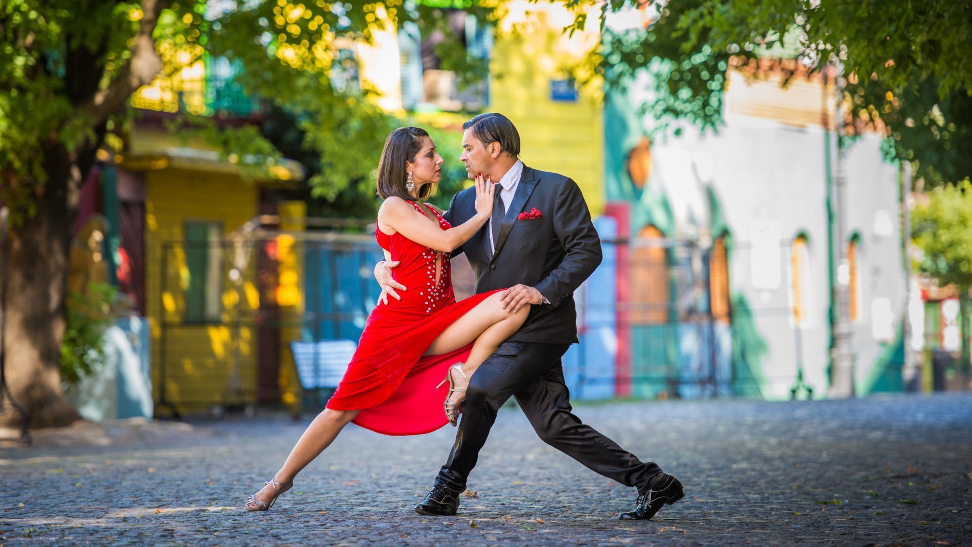 Argentine tango couple posing