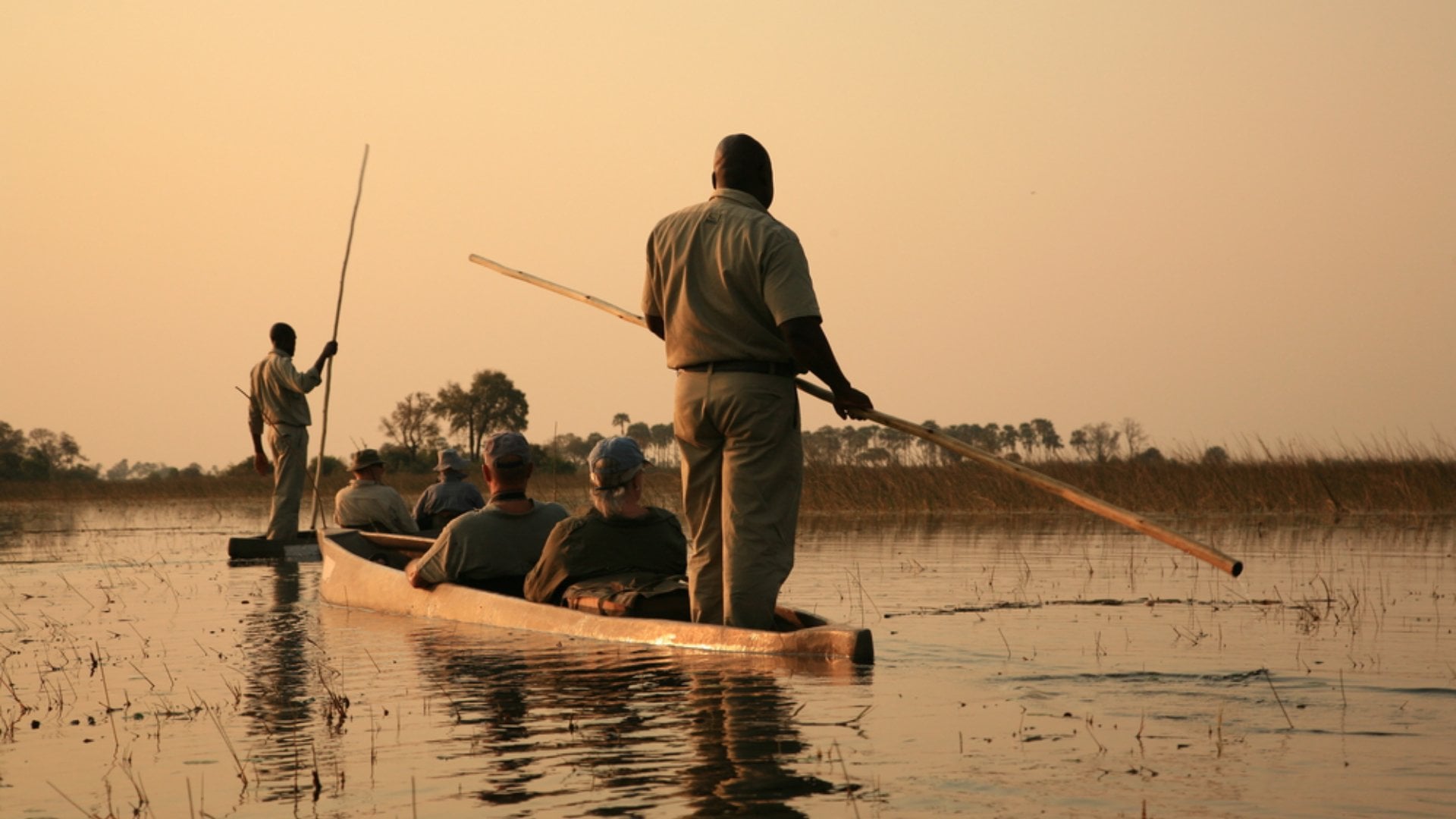 Mokoro along the Okavango Delta, Botswana