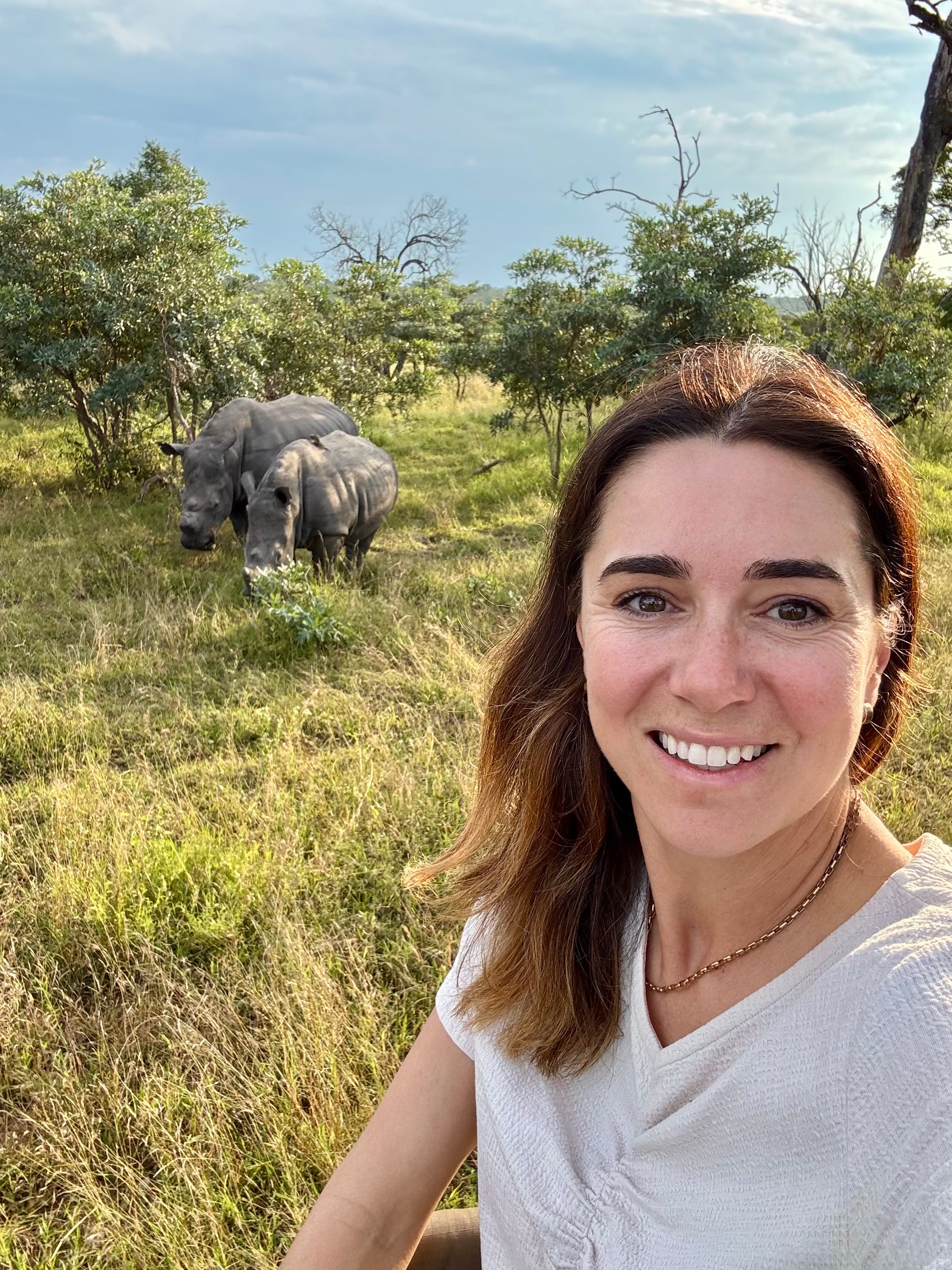 Bronwyn Hodge, Goway's VP of Africa, on a safari during her most recent trip to Africa.