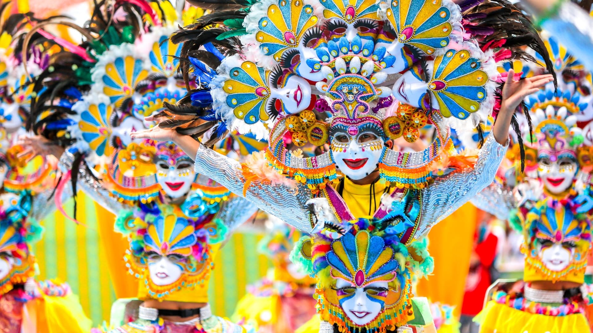Colourful traditional costumes in Manila