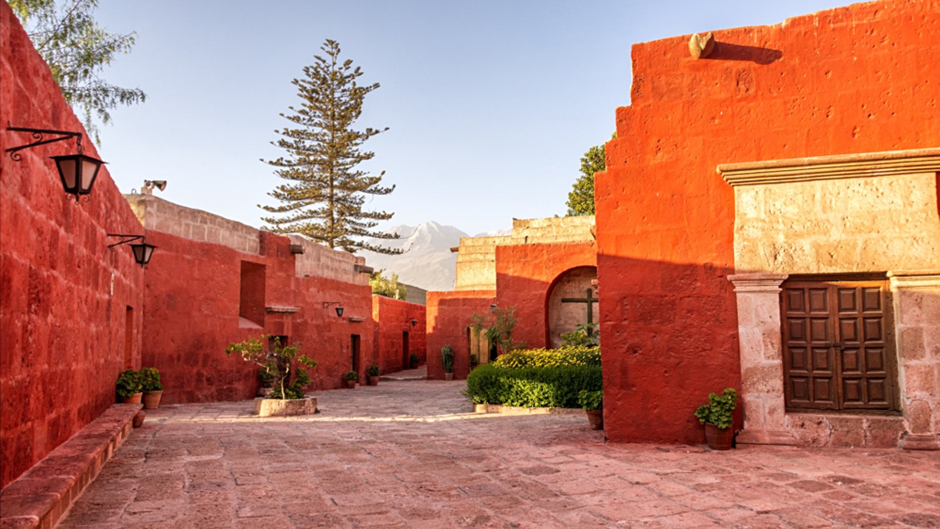 Courtyard in the Monastery of Santa Catalina in Arequipa, Peru